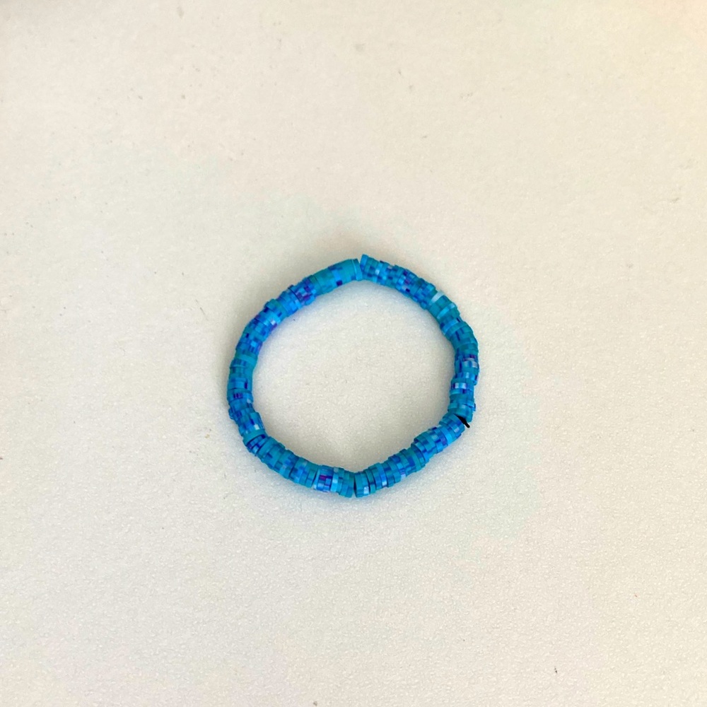 These are clay bead bracelets that are so stylish!